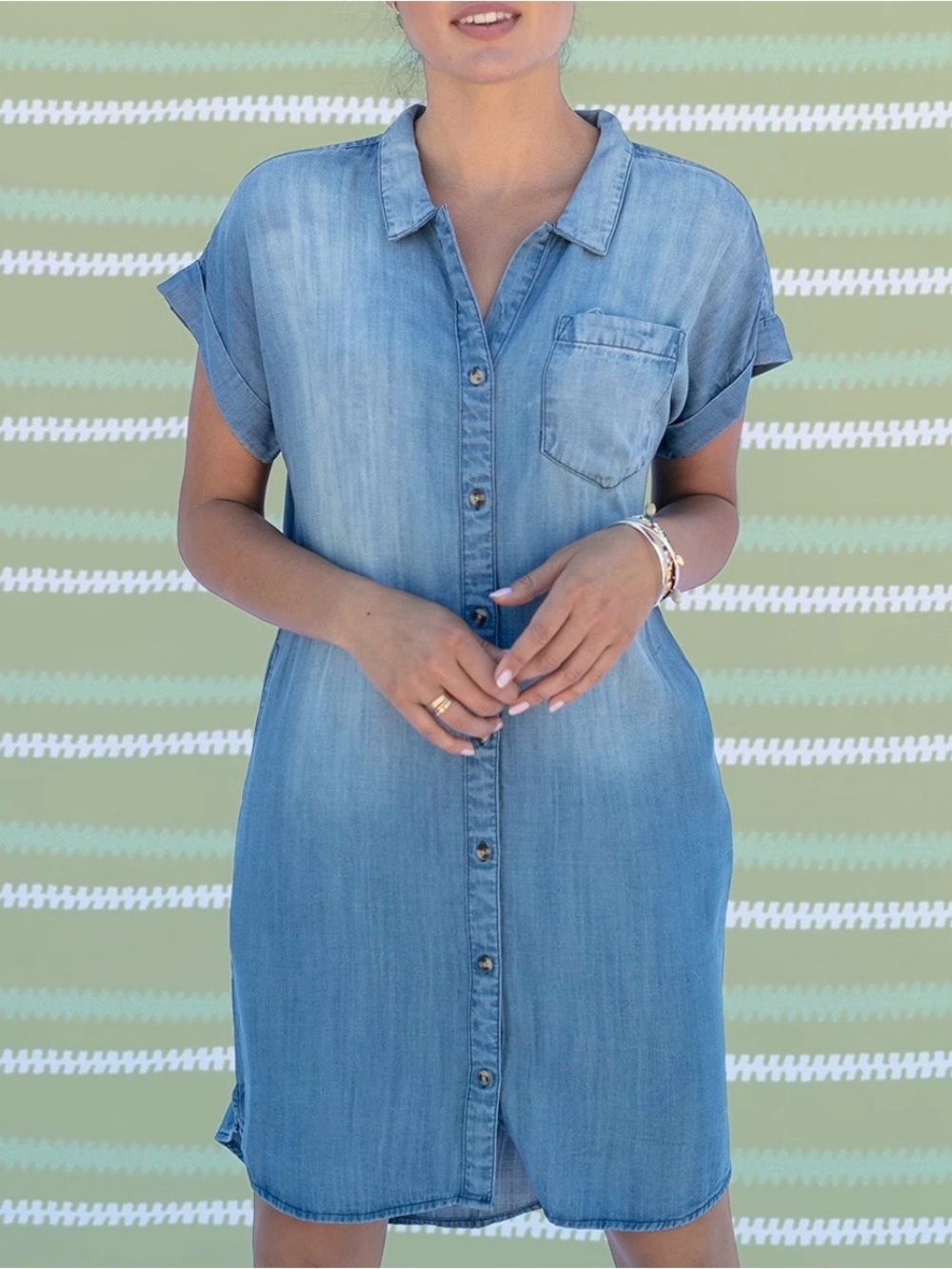 Evy’s Tree “Harper” Ultrasoft Denim Dress Size S